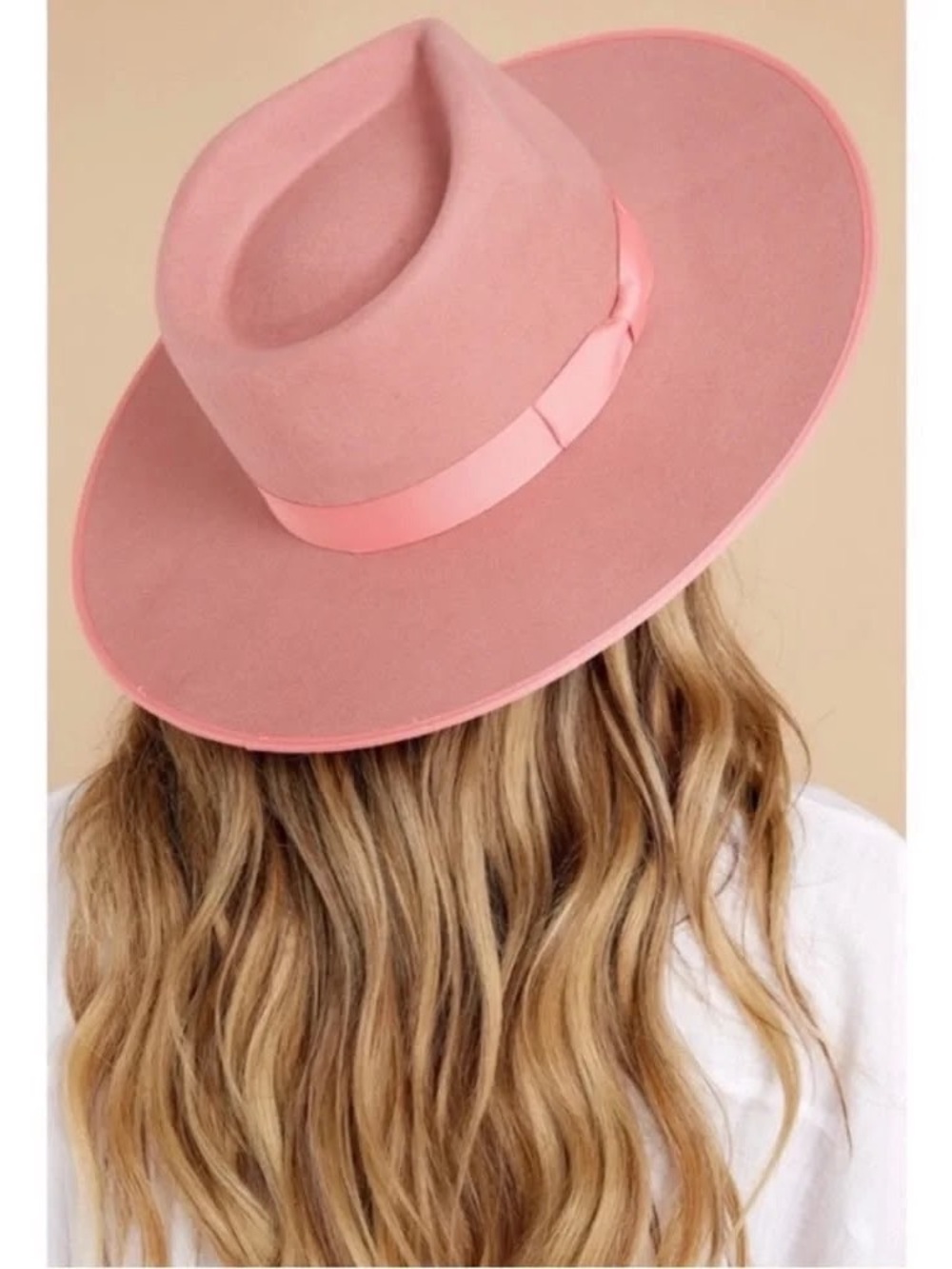 Lack Of Color Rose Pink Wide Brim Fedora large